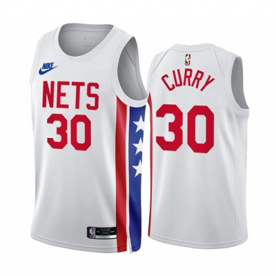Nike Brooklyn Nets #30 Seth Curry White NBA 2022-23 Men's Classic Edition Jersey Men's